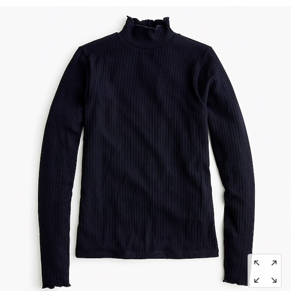 navy blue mock neck top